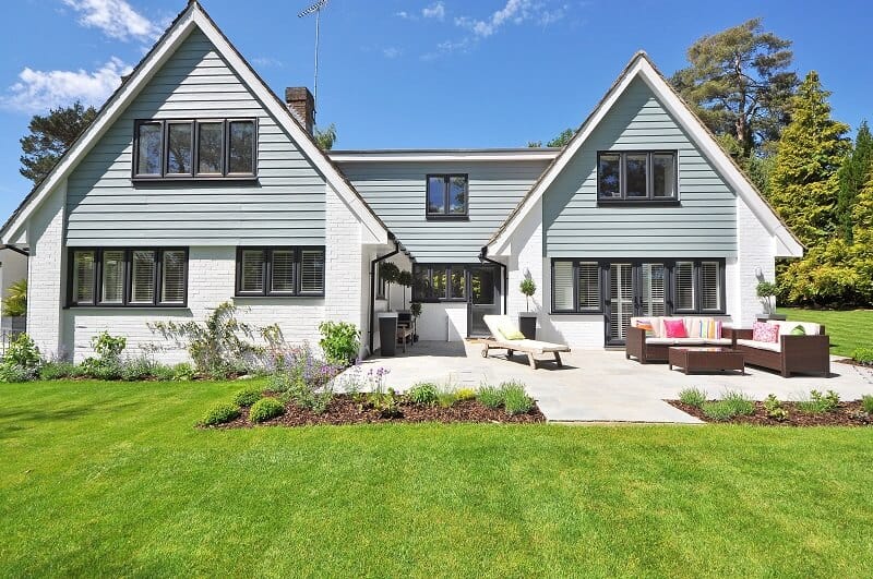 a modern home with a new roof