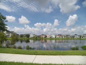 homes in a suburban area