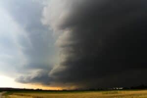 towering storm clouds near Dayton, Ohio