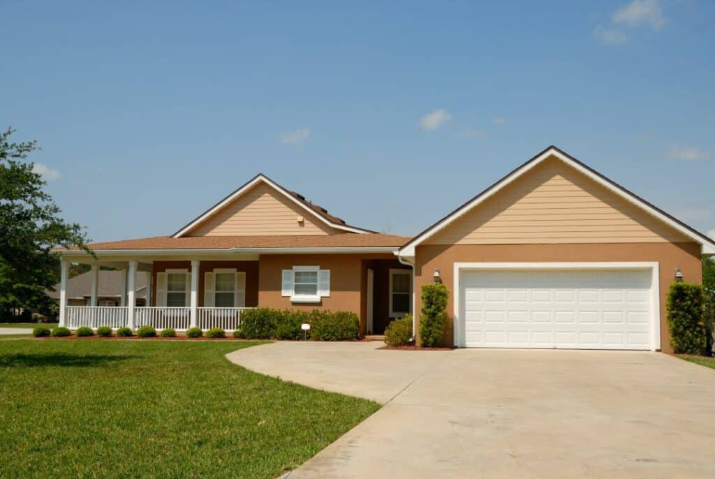 a suburban home on a clear day