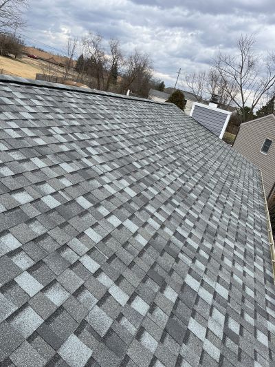 Atlas Roofing shingles installed after a storm damage claim in Dayton, Ohio