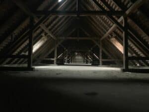 an attic with unknown ventilation