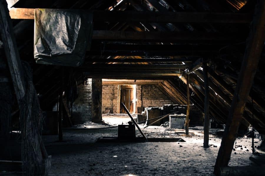 an old attic that may have poor ventilation
