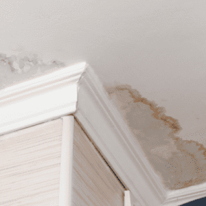 ceiling stain sign of a bad roofing job